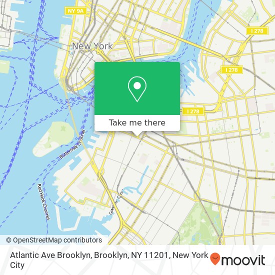 Mapa de Atlantic Ave Brooklyn, Brooklyn, NY 11201