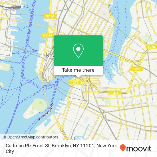 Mapa de Cadman Plz Front St, Brooklyn, NY 11201