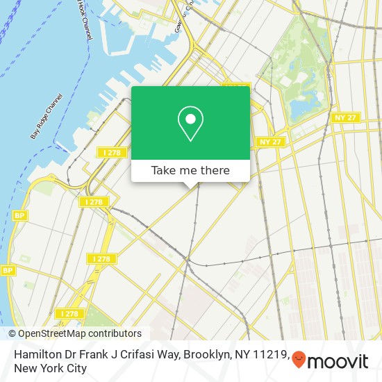Hamilton Dr Frank J Crifasi Way, Brooklyn, NY 11219 map