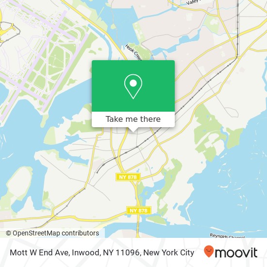 Mapa de Mott W End Ave, Inwood, NY 11096