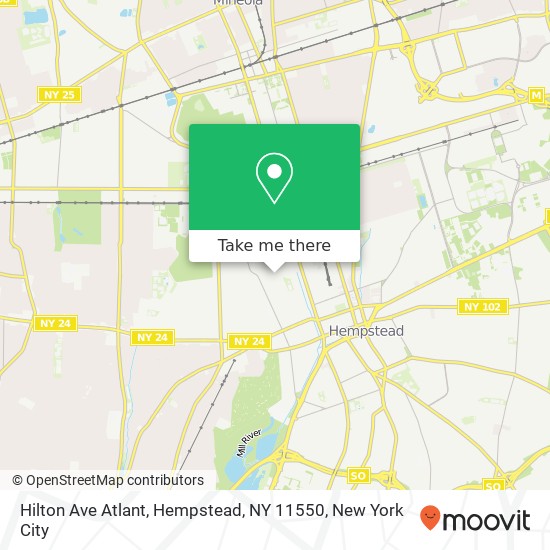 Mapa de Hilton Ave Atlant, Hempstead, NY 11550
