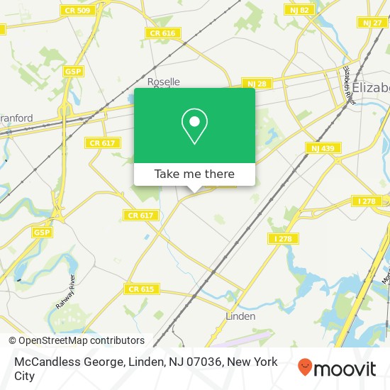 McCandless George, Linden, NJ 07036 map