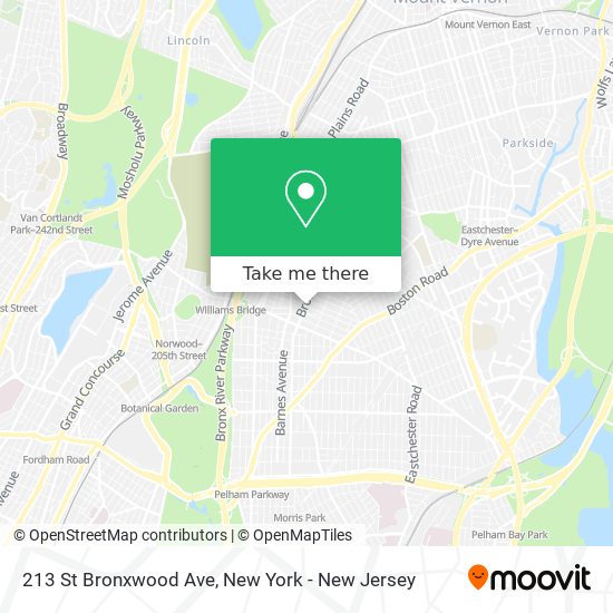 Mapa de 213 St Bronxwood Ave