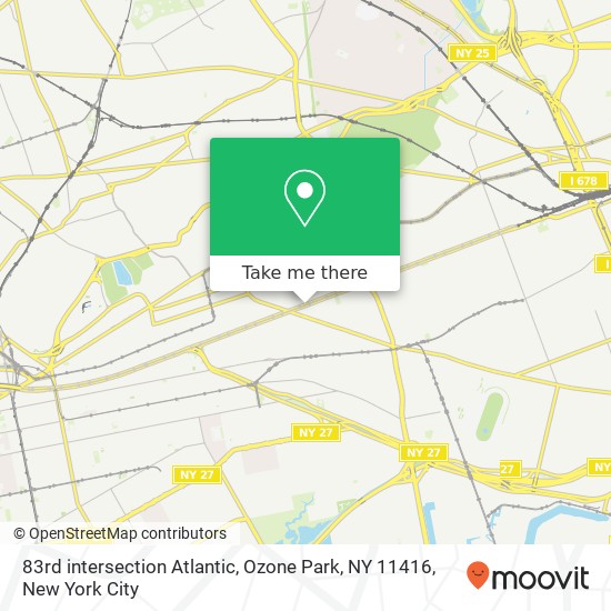 83rd intersection Atlantic, Ozone Park, NY 11416 map