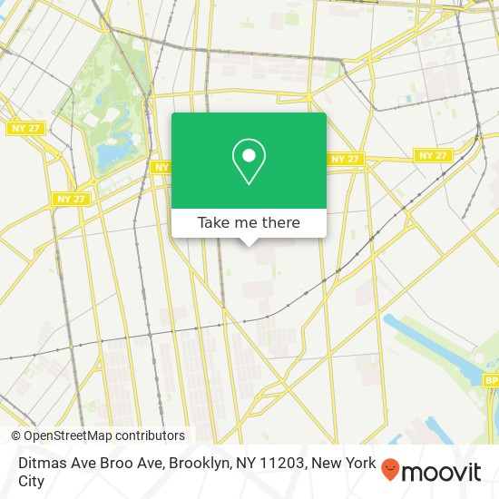 Ditmas Ave Broo Ave, Brooklyn, NY 11203 map
