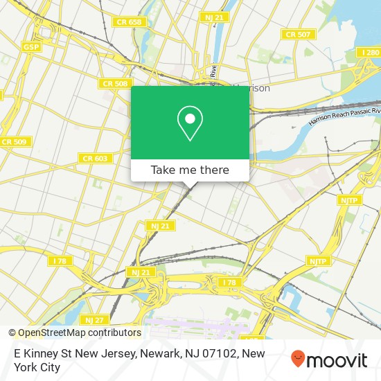 E Kinney St New Jersey, Newark, NJ 07102 map