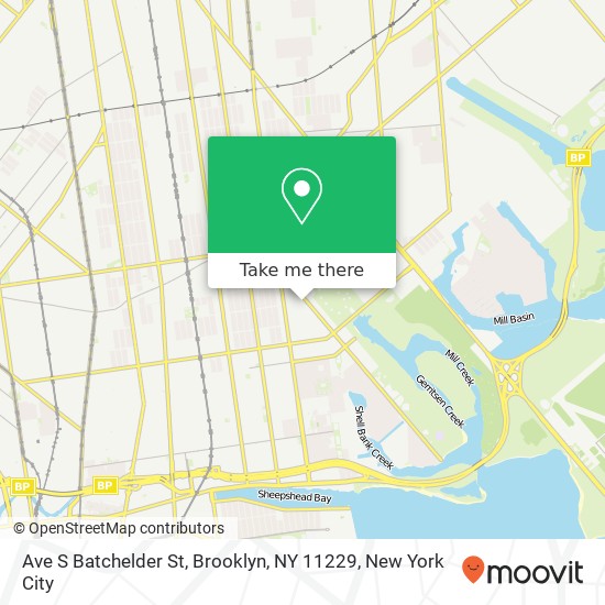 Ave S Batchelder St, Brooklyn, NY 11229 map