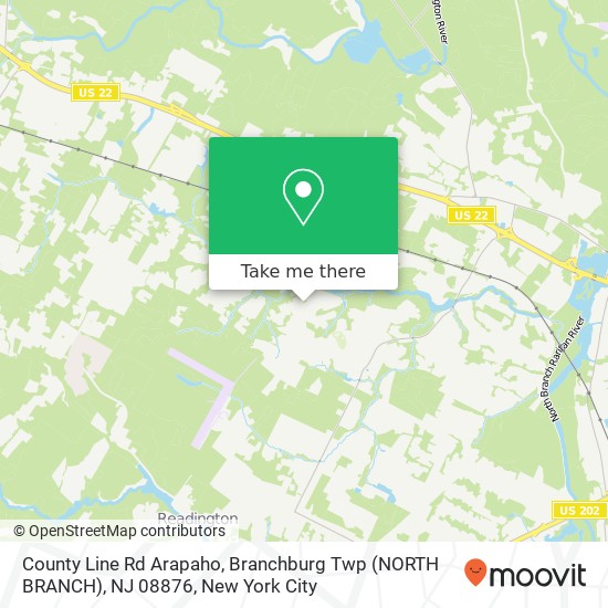 County Line Rd Arapaho, Branchburg Twp (NORTH BRANCH), NJ 08876 map