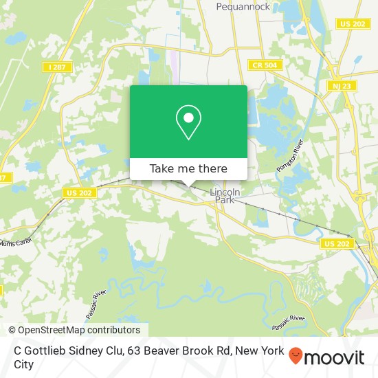 Mapa de C Gottlieb Sidney Clu, 63 Beaver Brook Rd