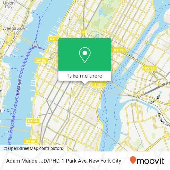 Adam Mandel, JD / PHD, 1 Park Ave map