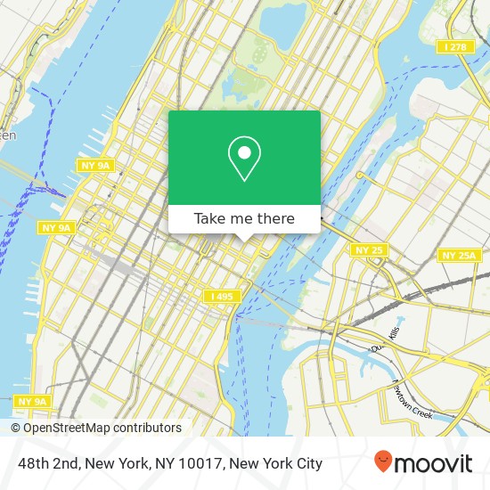 Mapa de 48th 2nd, New York, NY 10017