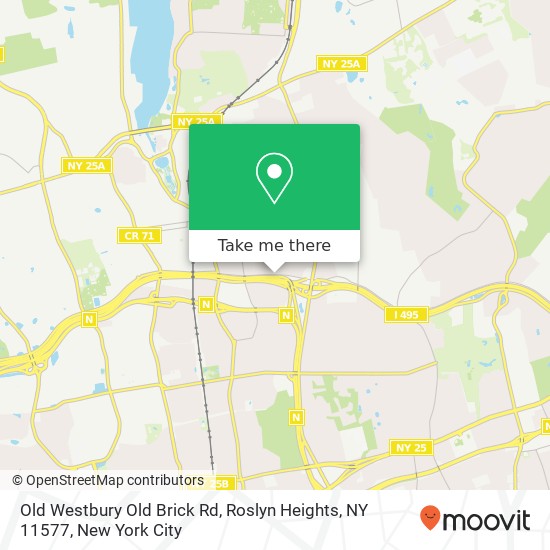 Mapa de Old Westbury Old Brick Rd, Roslyn Heights, NY 11577