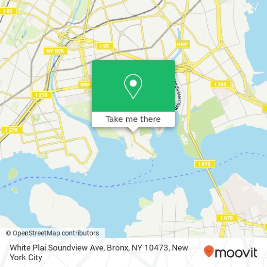 White Plai Soundview Ave, Bronx, NY 10473 map