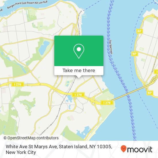 Mapa de White Ave St Marys Ave, Staten Island, NY 10305