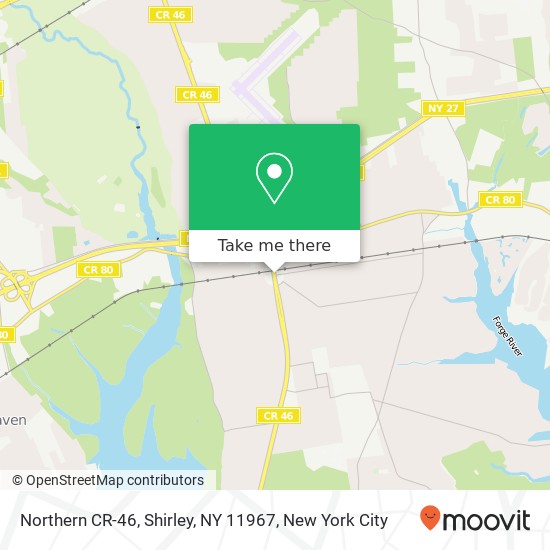 Mapa de Northern CR-46, Shirley, NY 11967