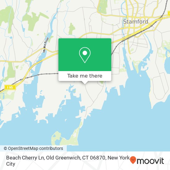 Mapa de Beach Cherry Ln, Old Greenwich, CT 06870