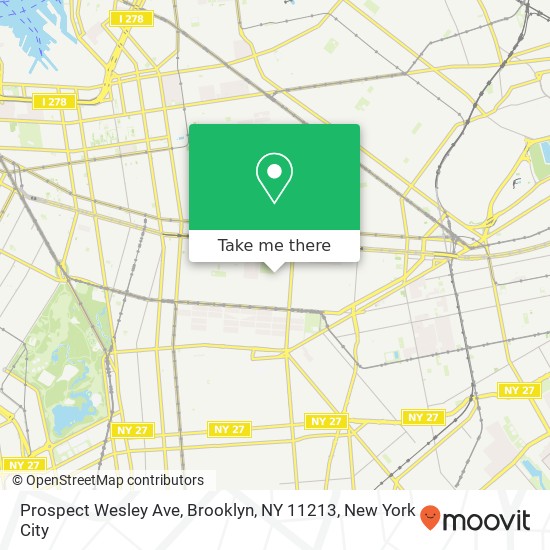 Prospect Wesley Ave, Brooklyn, NY 11213 map
