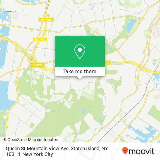 Queen St Mountain View Ave, Staten Island, NY 10314 map