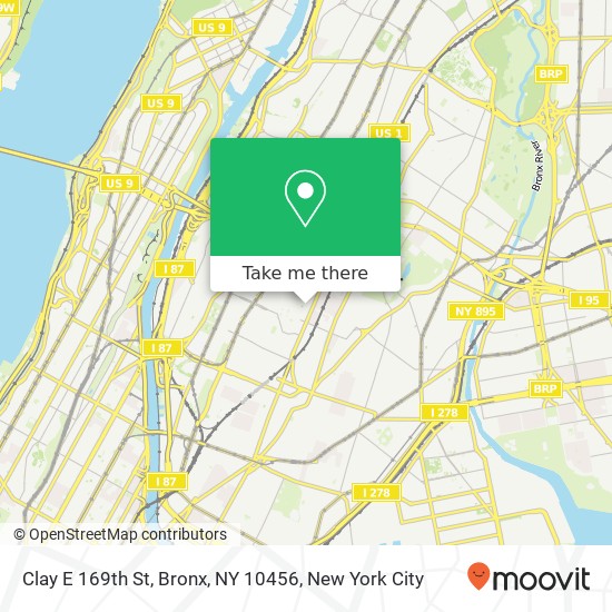Mapa de Clay E 169th St, Bronx, NY 10456