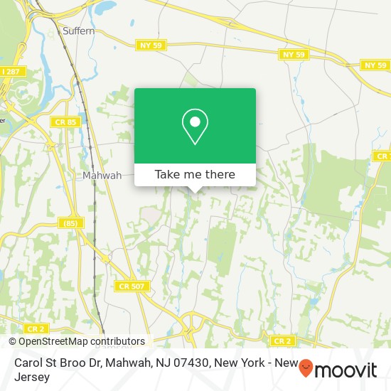 Carol St Broo Dr, Mahwah, NJ 07430 map
