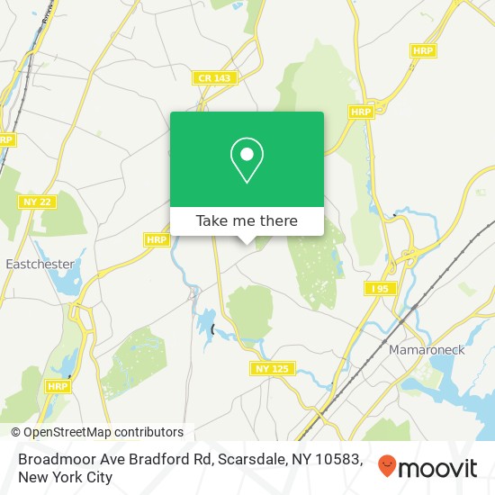 Broadmoor Ave Bradford Rd, Scarsdale, NY 10583 map