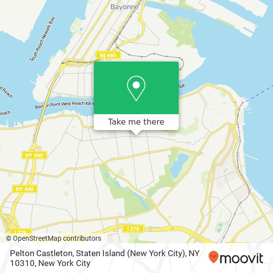 Mapa de Pelton Castleton, Staten Island (New York City), NY 10310