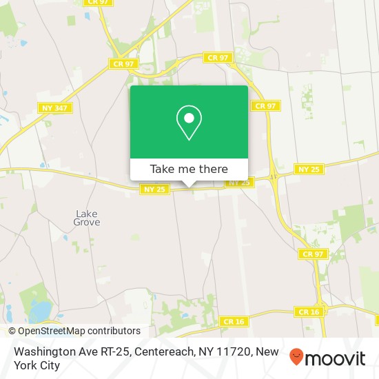 Mapa de Washington Ave RT-25, Centereach, NY 11720