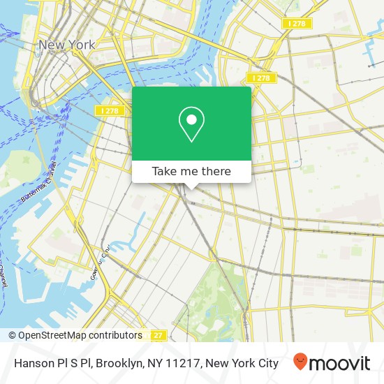 Mapa de Hanson Pl S Pl, Brooklyn, NY 11217