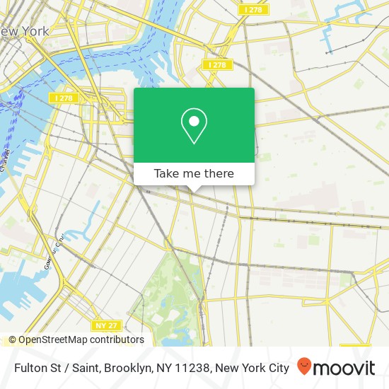 Mapa de Fulton St / Saint, Brooklyn, NY 11238