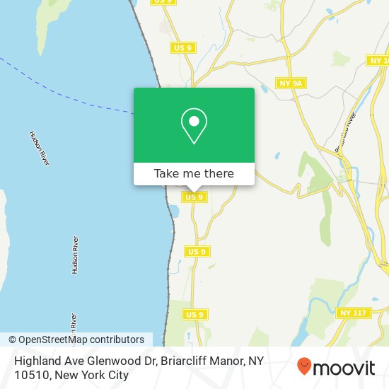Highland Ave Glenwood Dr, Briarcliff Manor, NY 10510 map