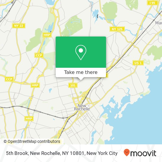 Mapa de 5th Brook, New Rochelle, NY 10801