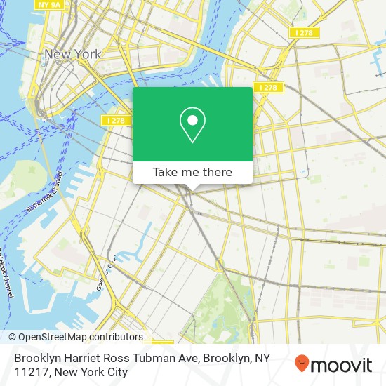 Mapa de Brooklyn Harriet Ross Tubman Ave, Brooklyn, NY 11217