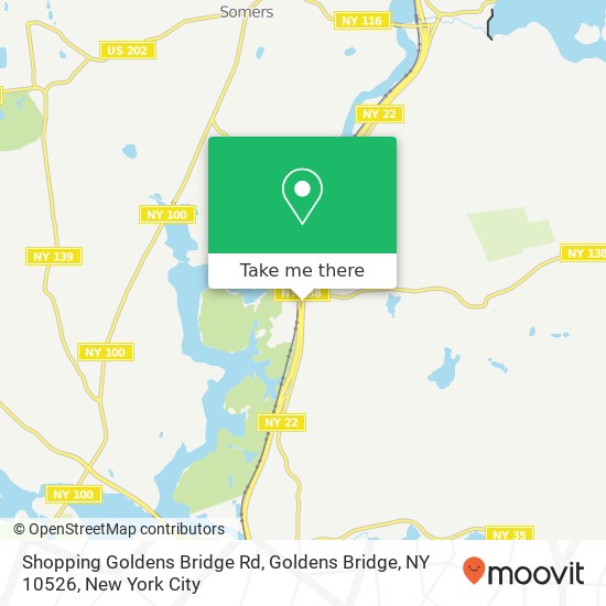 Mapa de Shopping Goldens Bridge Rd, Goldens Bridge, NY 10526