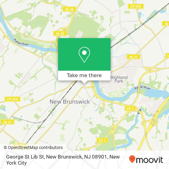 George St Lib St, New Brunswick, NJ 08901 map
