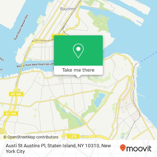 Mapa de Austi St Austins Pl, Staten Island, NY 10310