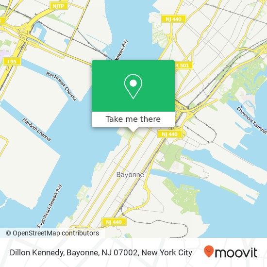 Mapa de Dillon Kennedy, Bayonne, NJ 07002