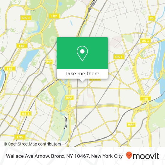 Mapa de Wallace Ave Arnow, Bronx, NY 10467