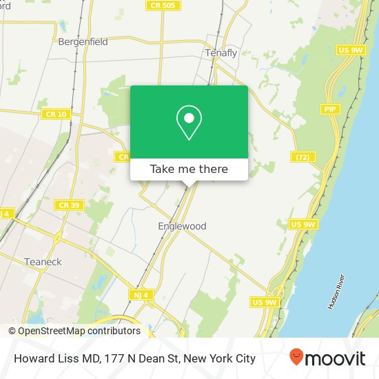 Mapa de Howard Liss MD, 177 N Dean St