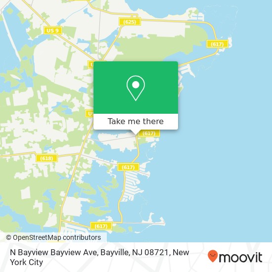 Mapa de N Bayview Bayview Ave, Bayville, NJ 08721