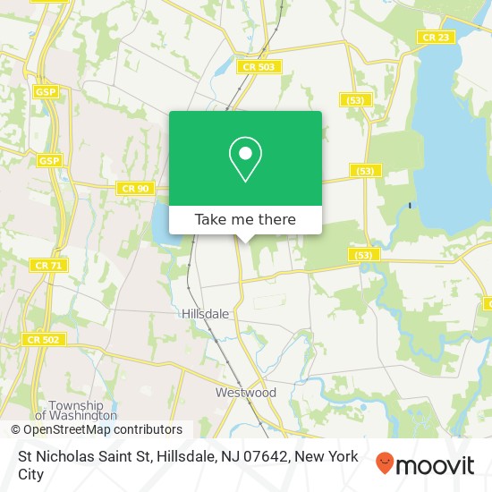 St Nicholas Saint St, Hillsdale, NJ 07642 map