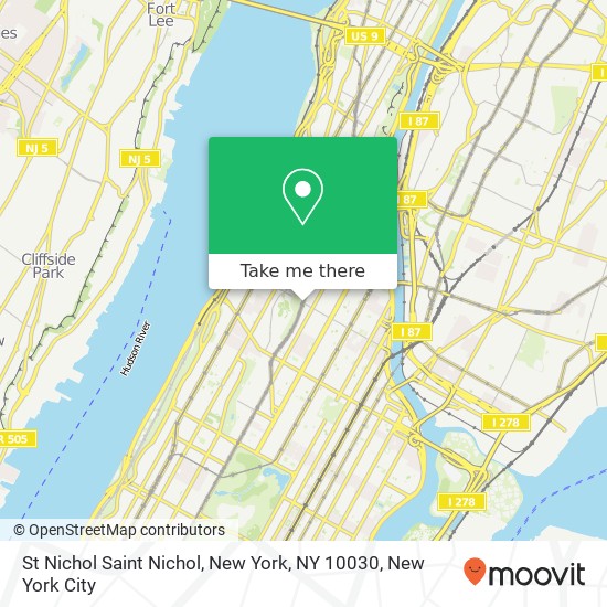 St Nichol Saint Nichol, New York, NY 10030 map