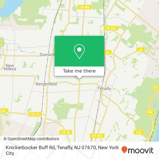 Knickerbocker Buff Rd, Tenafly, NJ 07670 map