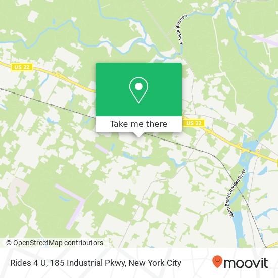 Mapa de Rides 4 U, 185 Industrial Pkwy