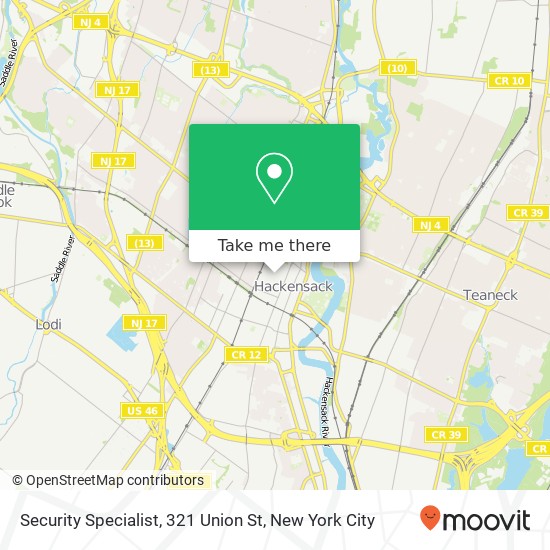 Mapa de Security Specialist, 321 Union St