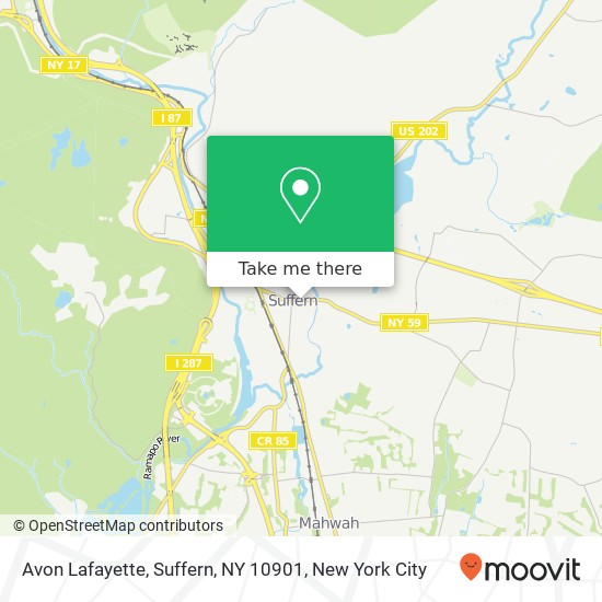 Mapa de Avon Lafayette, Suffern, NY 10901