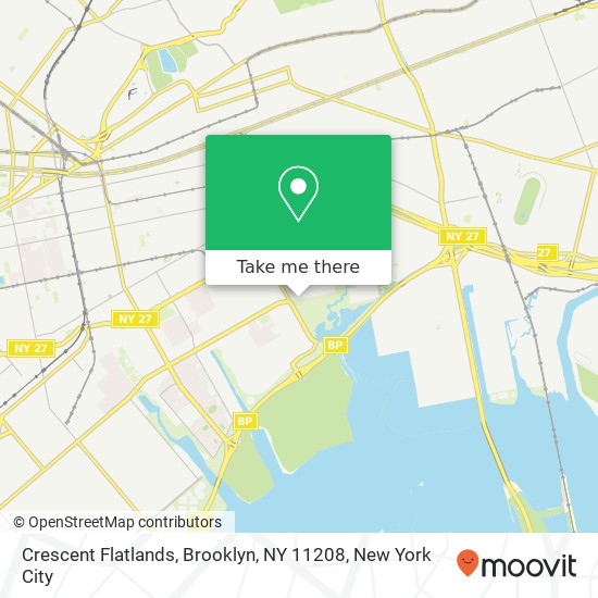 Crescent Flatlands, Brooklyn, NY 11208 map