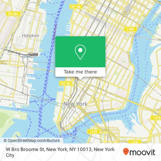 Mapa de W Bro Broome St, New York, NY 10013