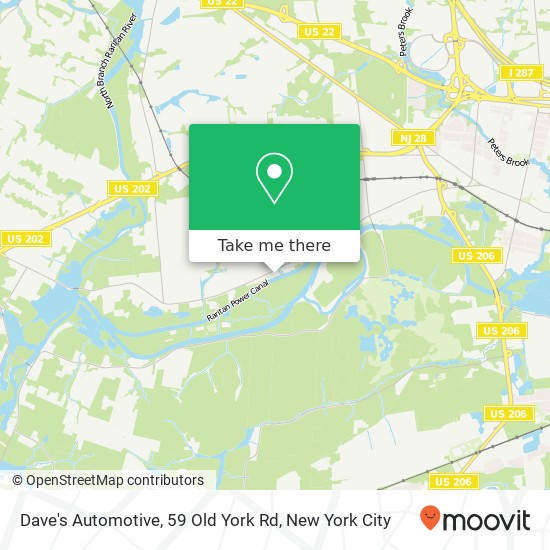 Mapa de Dave's Automotive, 59 Old York Rd
