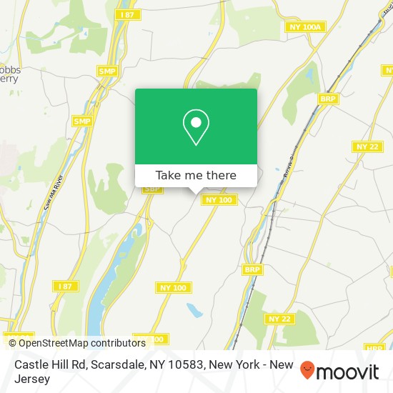Mapa de Castle Hill Rd, Scarsdale, NY 10583