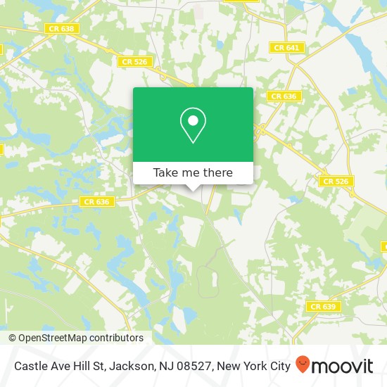 Mapa de Castle Ave Hill St, Jackson, NJ 08527
